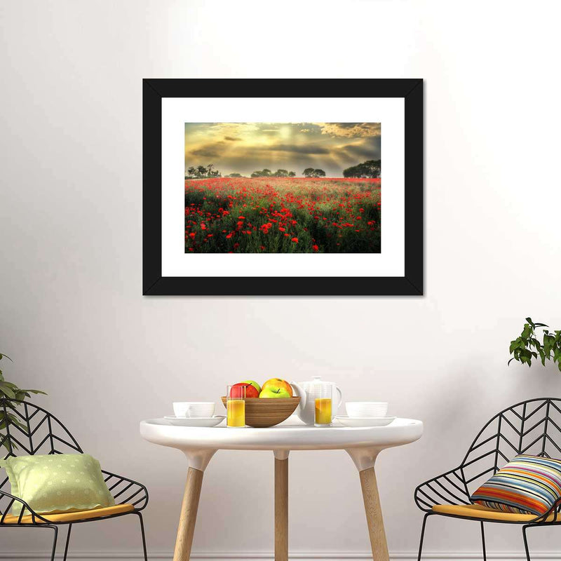 Scandinavian Poppy Field Wall Art