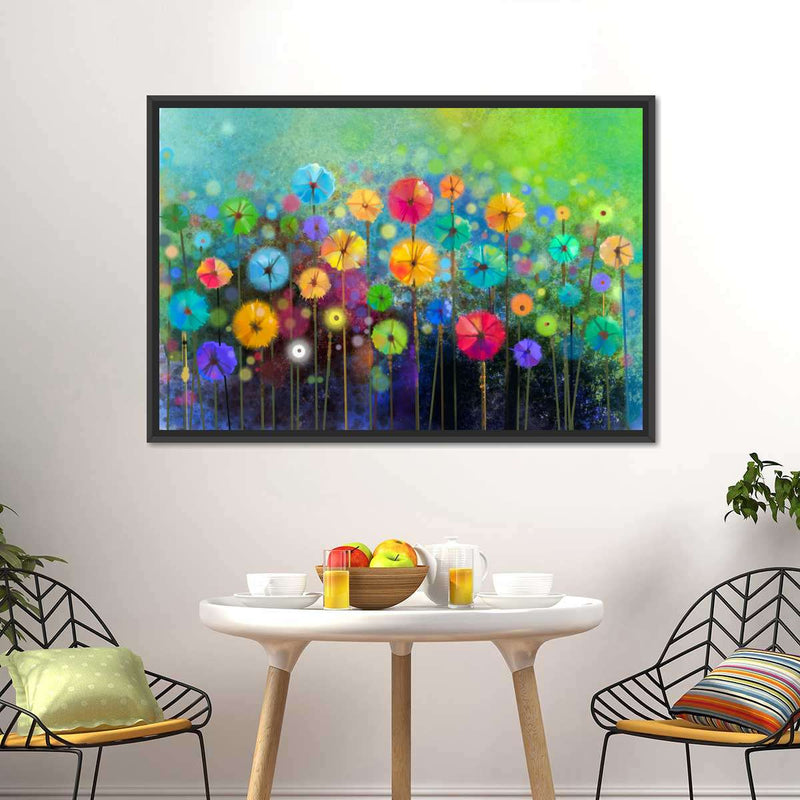 Rainbow Flowers Wall Art