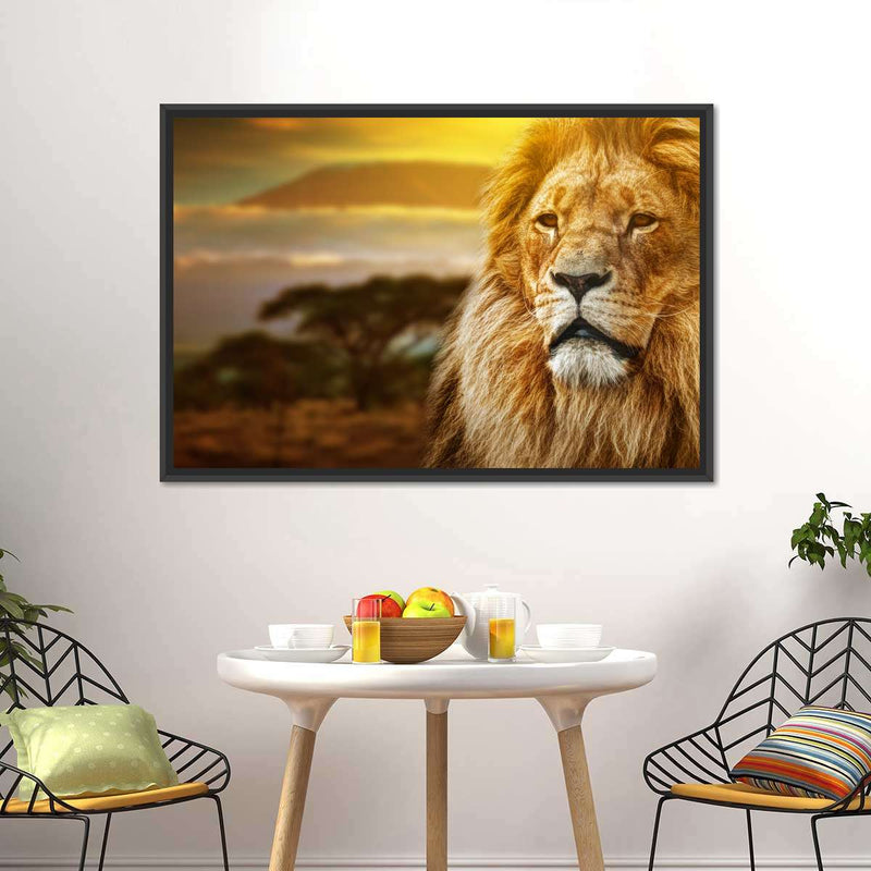 Lion In African Safari Wall Art