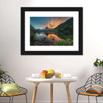 Swiftcurrent Sunset Lake Wall Art