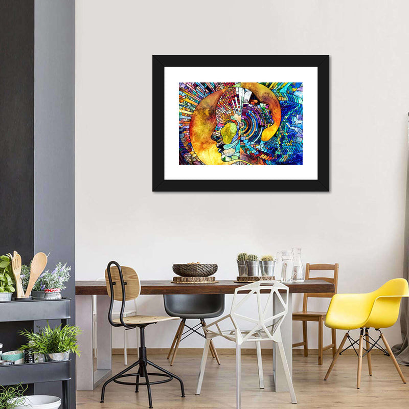 Stained Glass Abstract Figure Wall Art