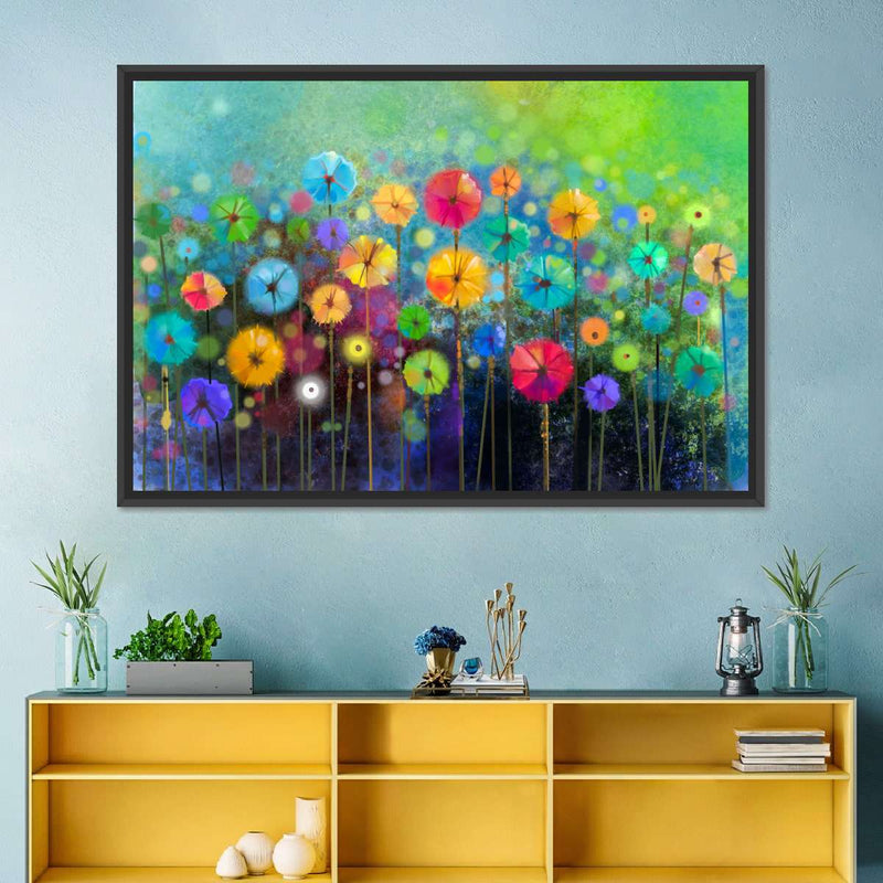 Rainbow Flowers Wall Art