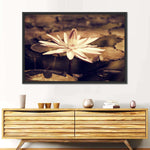 Sepia Lotus Flower Wall Art