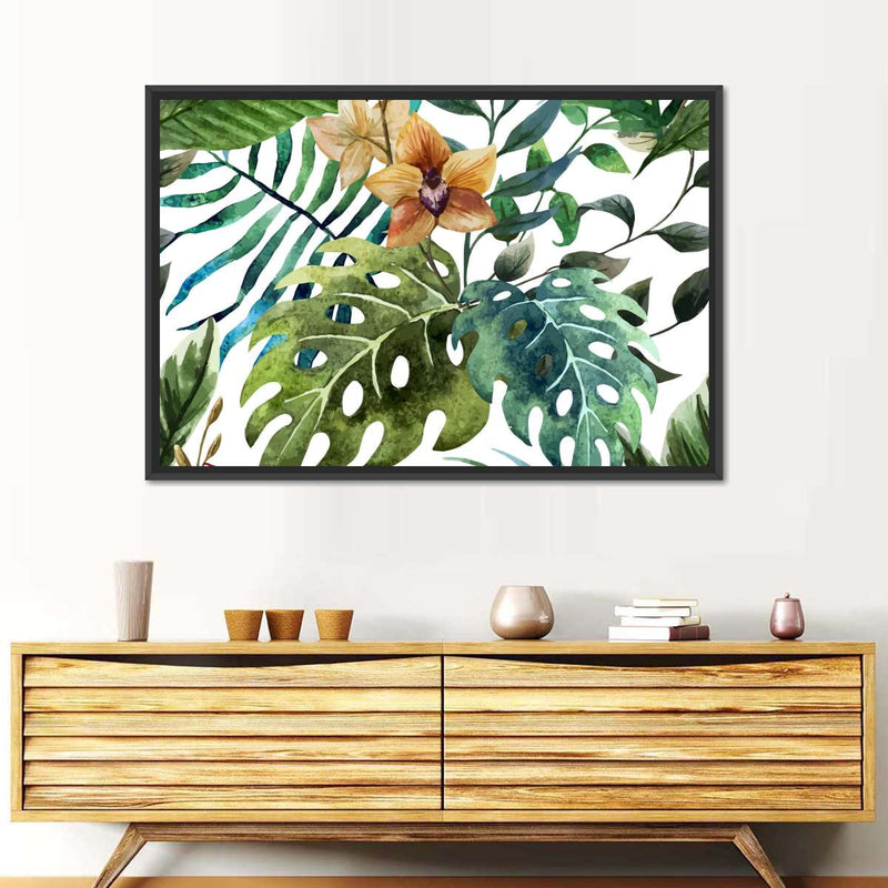 Wild Monstera Leaves Wall Art