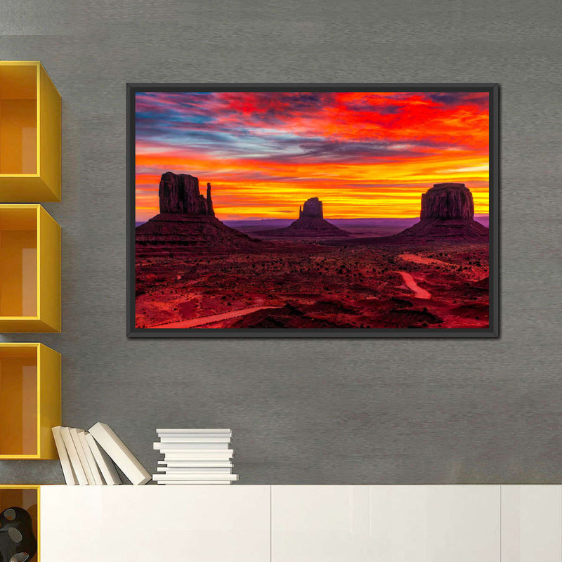 Monument Valley At Sunset Wall Art