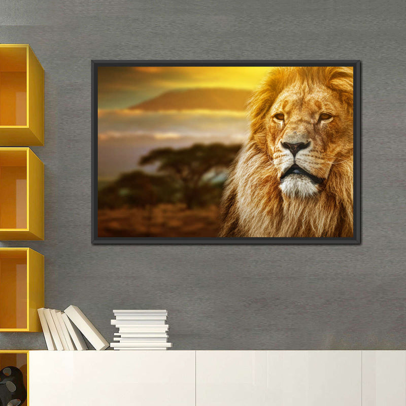 Lion In African Safari Wall Art
