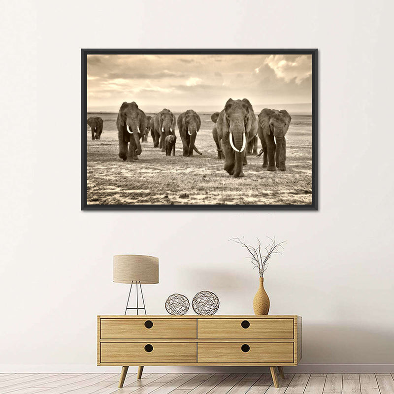 Herd Of Elephants Wall Art