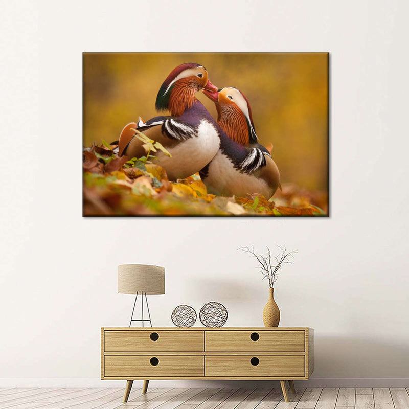 Loving Mandarin Ducks Wall Art