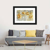 Large Golden Flowers Wall Art