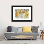 Large Golden Flowers Wall Art
