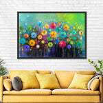 Rainbow Flowers Wall Art