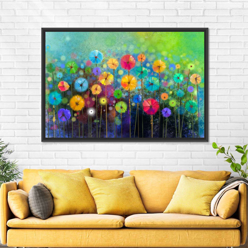 Rainbow Flowers Wall Art