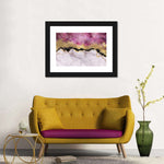 Pink And Gold Abstract Wall Art