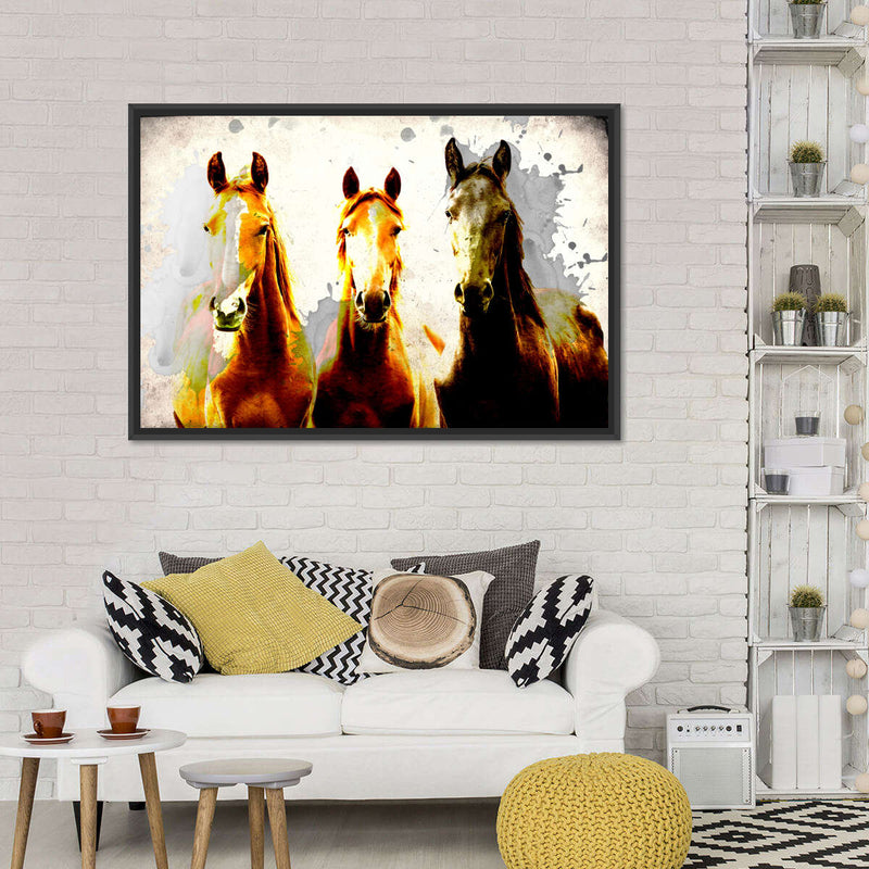 Three Horse Heads Wall Art