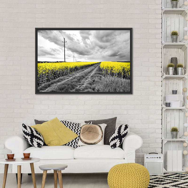 Pop Yellow Flower Field Wall Art