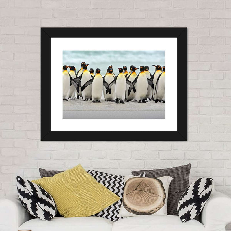 Waddle Of Penguins Wall Art