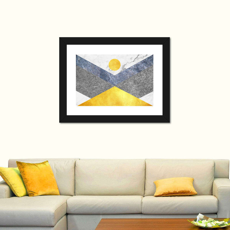 Marble Textured Geometric Wall Art