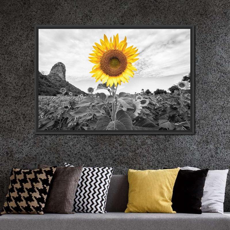 Pop Golden Sunflower Wall Art