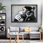 Monkey Wearing Headphones Wall Art