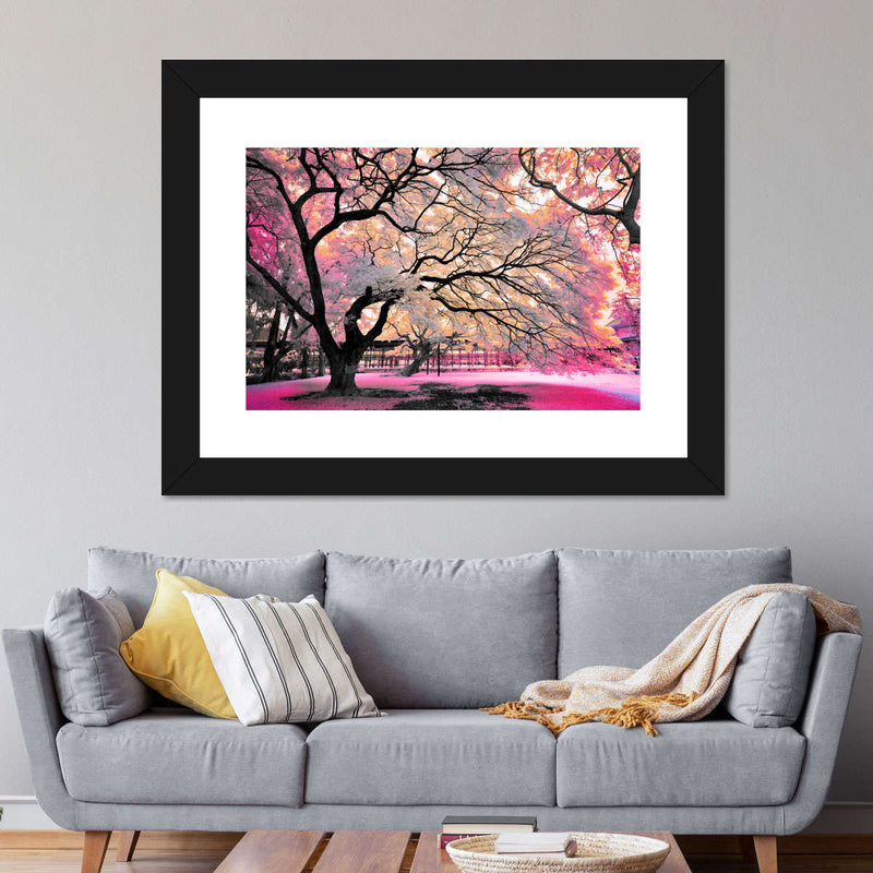Pink Bloom Claw Trees Wall Art