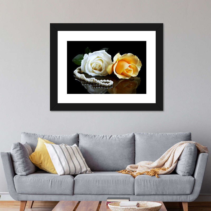 Pearls And Roses Wall Art