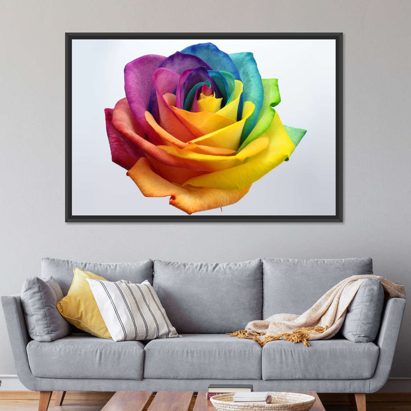 Rainbow Rose Wall Art