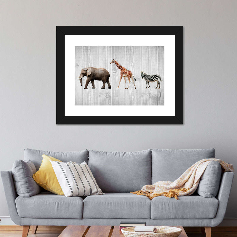 Wooden Safari Wall Art