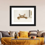 Peeking Young Cat Wall Art