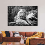 Textured White Tiger Wall Art