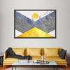 Marble Textured Geometric Wall Art