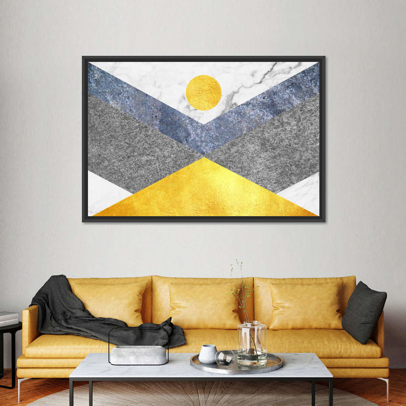 Marble Textured Geometric Wall Art