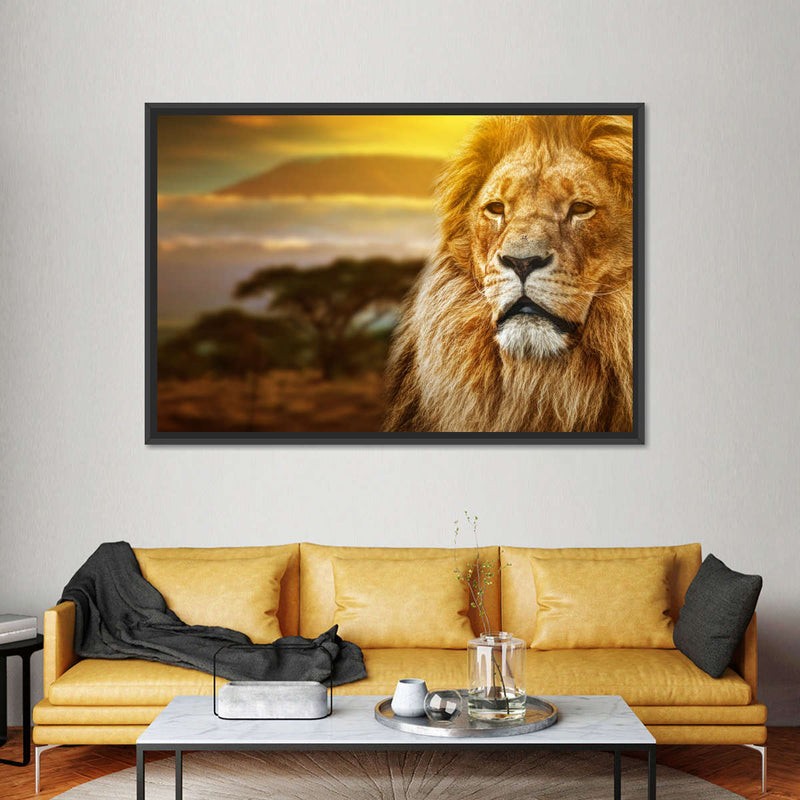 Lion In African Safari Wall Art