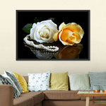 Pearls And Roses Wall Art
