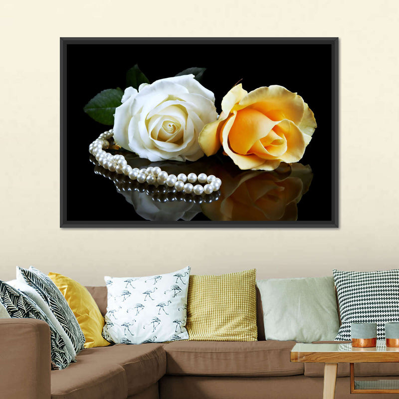 Pearls And Roses Wall Art