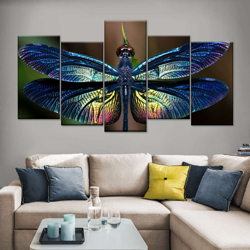 Prismatic Dragonfly Wall Art