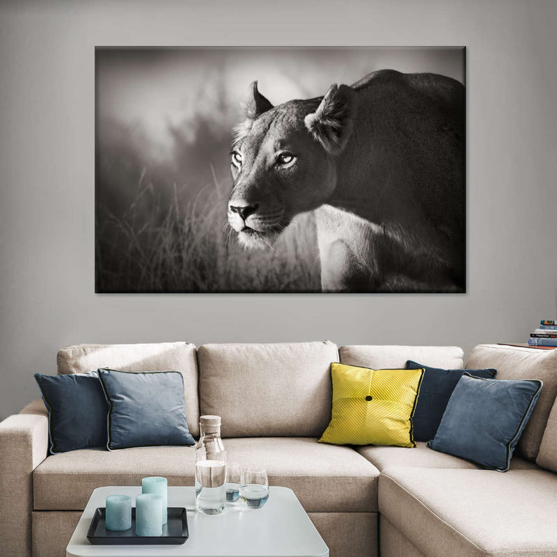 Stalking Lioness Wall Art
