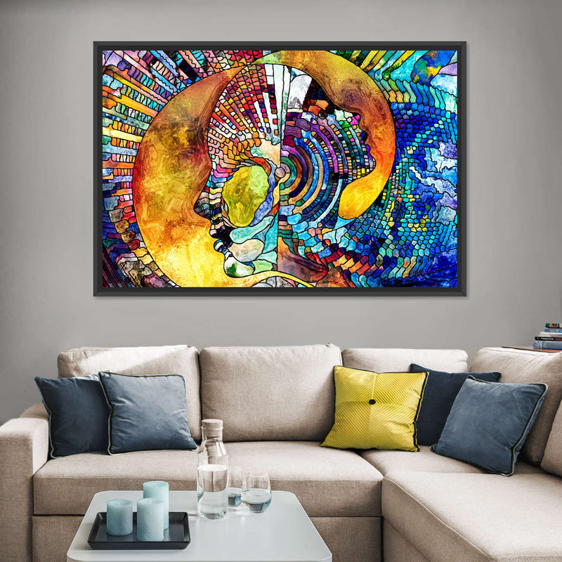 Stained Glass Abstract Figure Wall Art