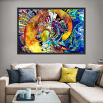 Stained Glass Abstract Figure Wall Art