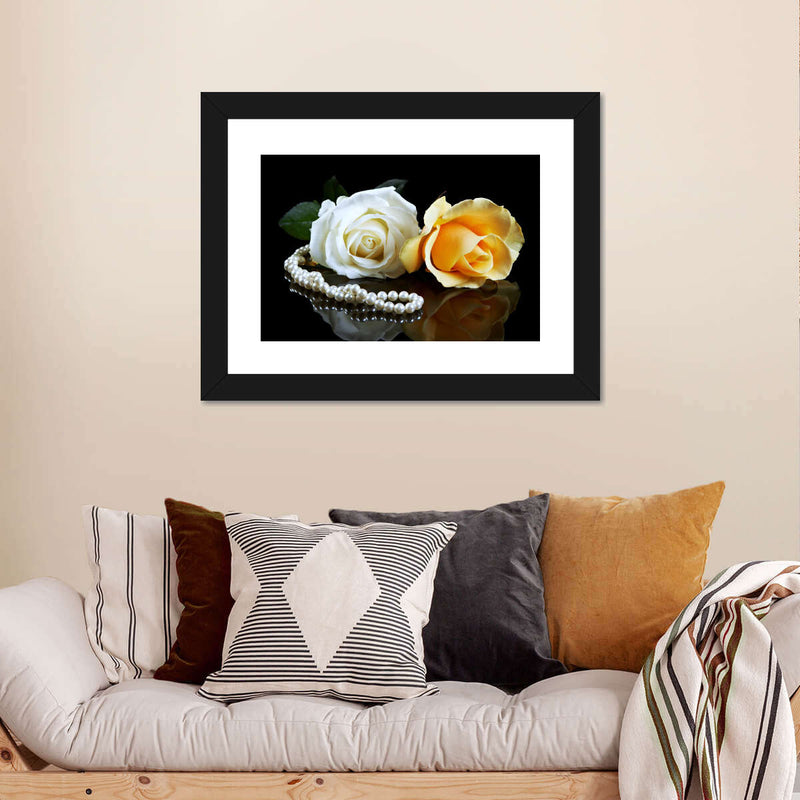 Pearls And Roses Wall Art