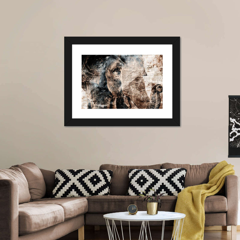 Textured Elephant Wall Art