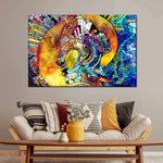 Stained Glass Abstract Figure Wall Art