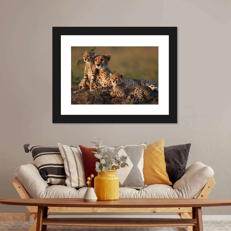 Safari Cheetah Family Wall Art