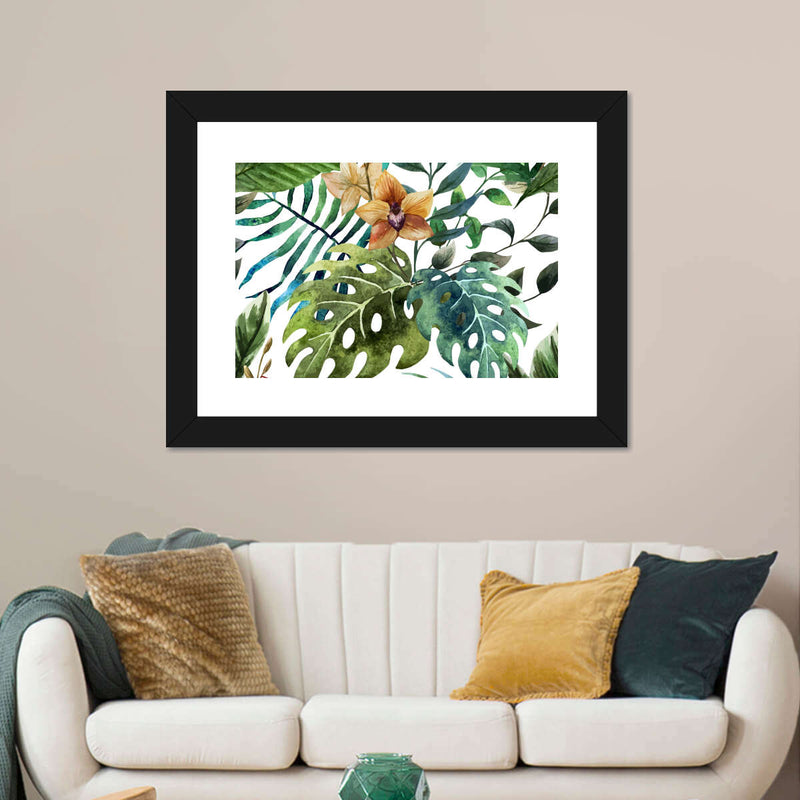 Wild Monstera Leaves Wall Art