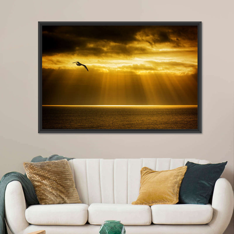 Golden Ocean Sky Wall Art