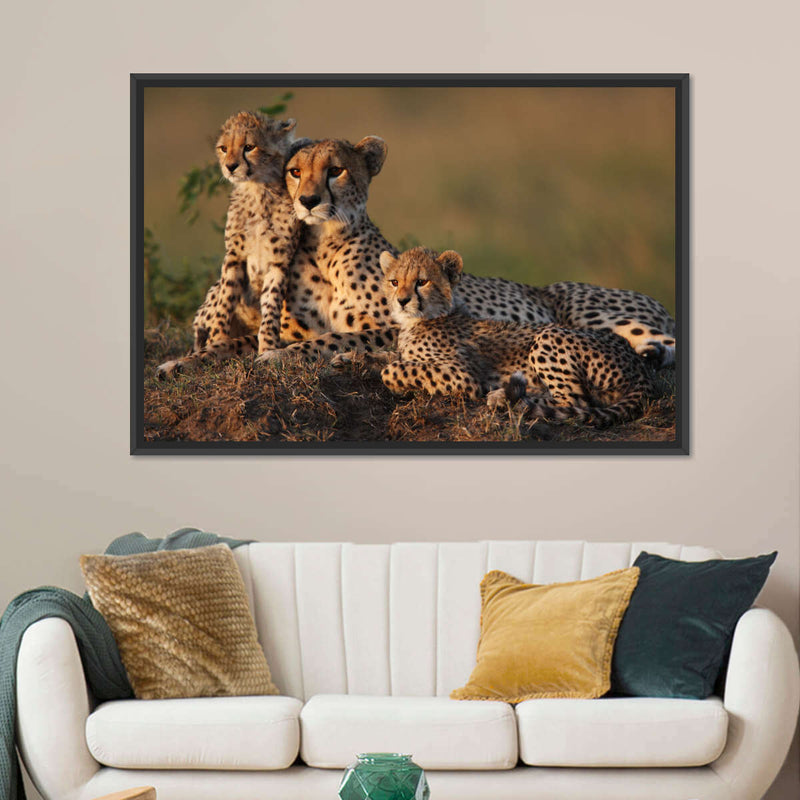 Safari Cheetah Family Wall Art