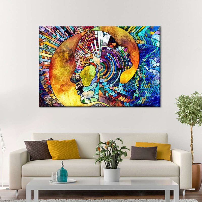 Stained Glass Abstract Figure Wall Art