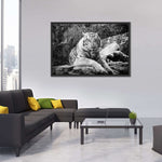 Textured White Tiger Wall Art