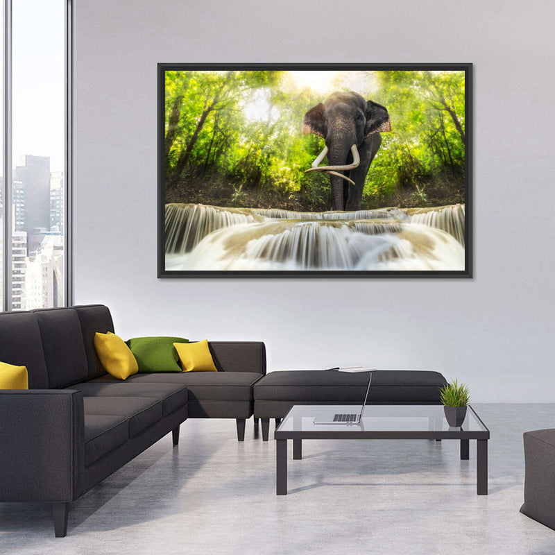 Waterfall Elephant Wall Art