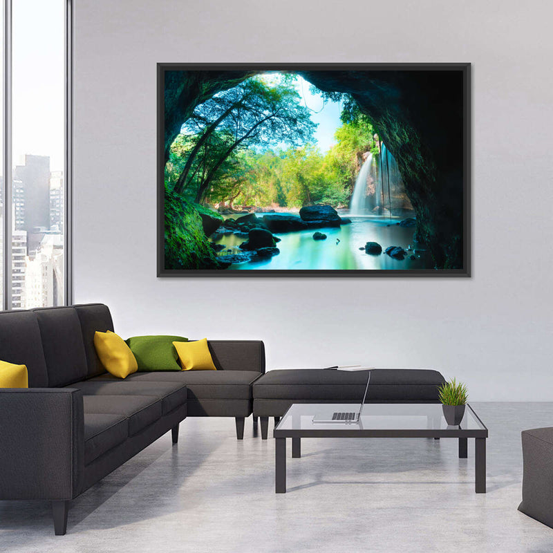 Thai Cave Waterfall Wall Art