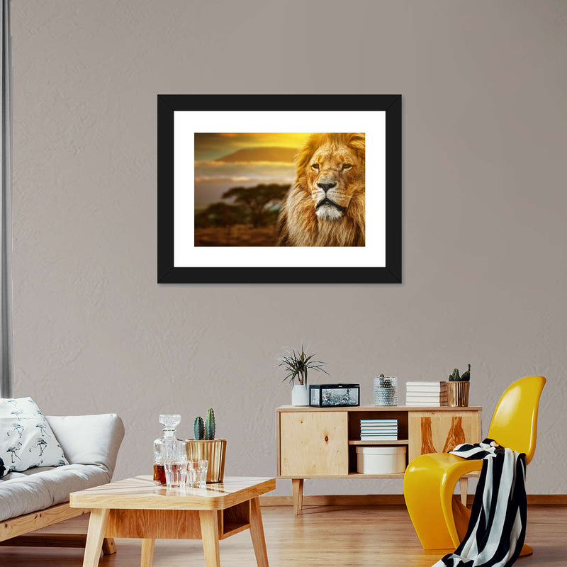 Lion In African Safari Wall Art